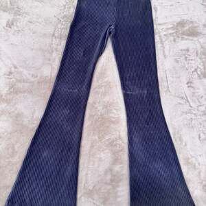 Aerie Groove On Velour High Waisted Flare Pants in Fresh Bright Blue